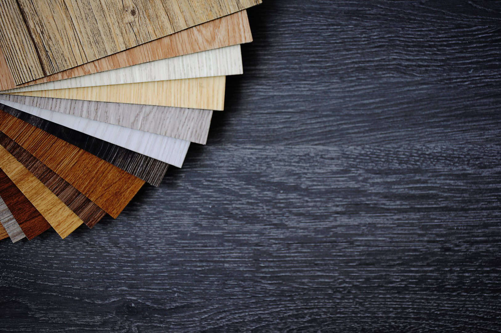 Selection of luxury vinyl flooring